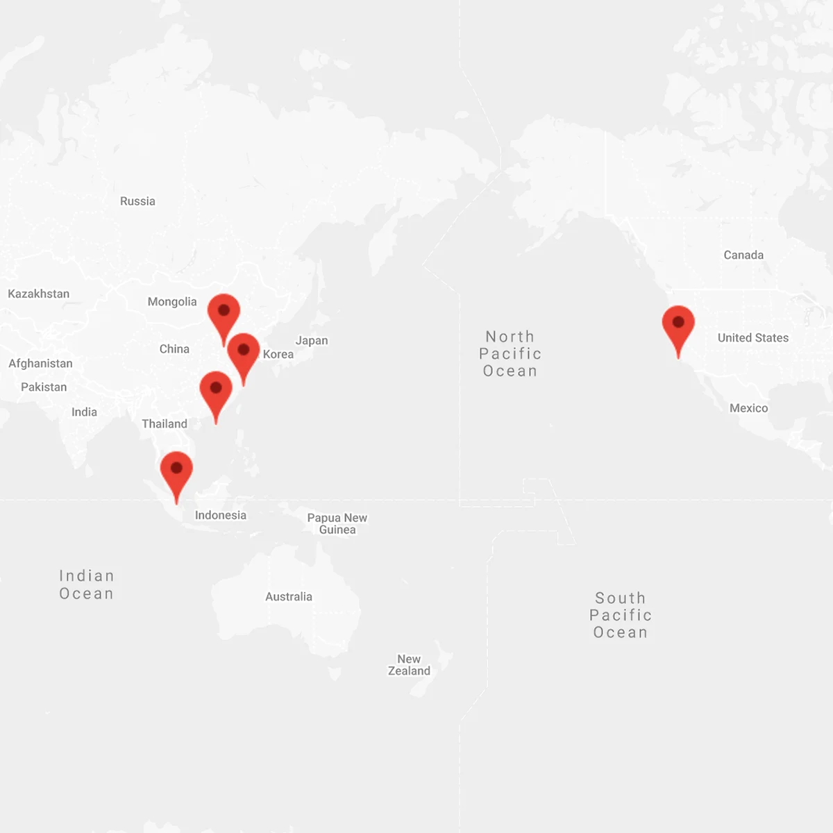 Map of Primavera offices around the world